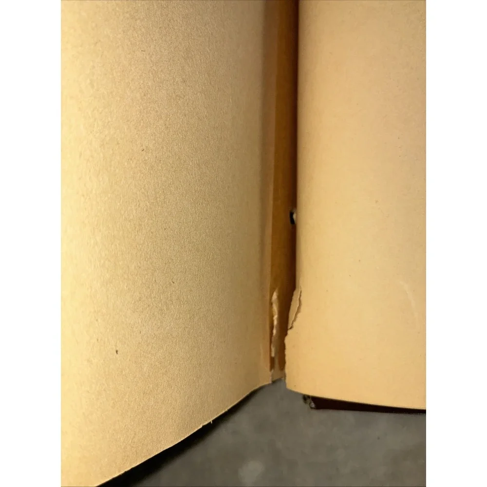 Vintage 1940s Scrapbook Brown Floral 100 Pages 14.5x12
